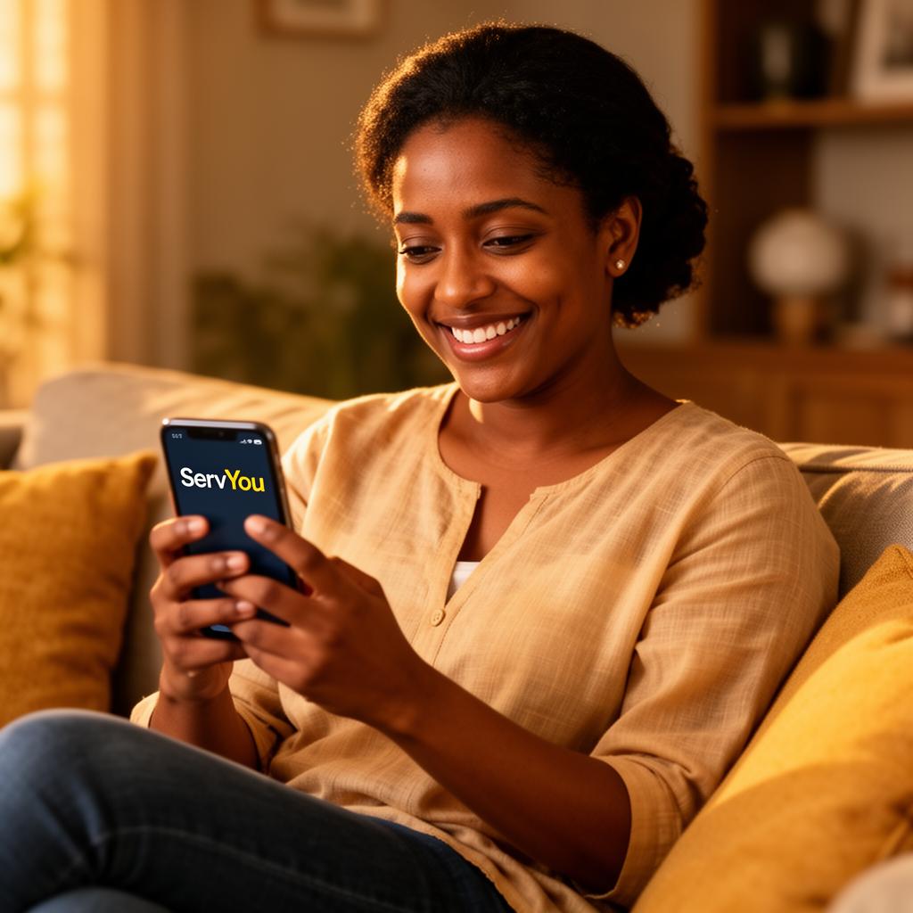 ServYou app on a phone